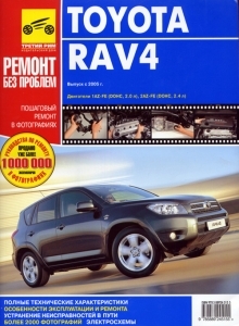 TOYOTA RAV4, с 2005 г., бензин, цветное руководство в фотографиях