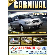 KIA Carnival, Sedona, с 2002 г., бензин / дизель. Руководство по ремонту