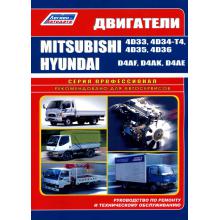 Двигатели MITSUBISHI 4D33, 4D34-T4, 4D35, 4D36, HYUNDAI D4AF, D4AK, D4AE